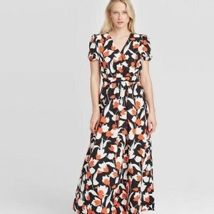 Who What Wear Mock Wrap Maxi Dress